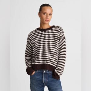 Madewell | Black and White Geometric Sweater Size Small